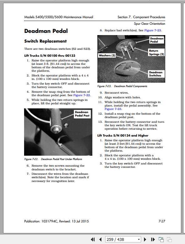 Raymond High Level Order Pick Lift Trucks 5400 5600 Maintenance Manual Part Catalog 4