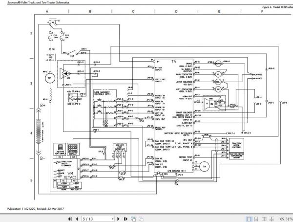 Raymond Pallet Trucks 8310 8610 Schematics Diagram Part Maintenance Manual 3