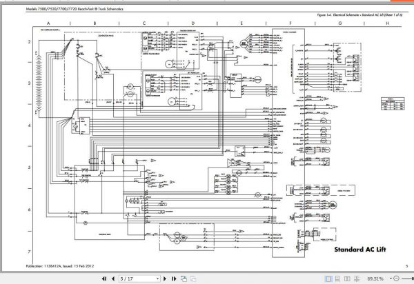 Raymond Reach Fork Trucks 7500 7520 Schematics Diagram Part Maintenance Manual 4