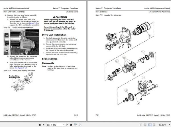 Raymond Sit Down Counterbalanced Lift Truck 4450 Maintenance Manual 1113065A 3