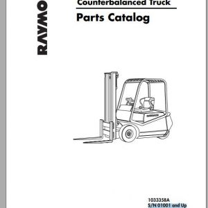 Raymond Sit Down Counterbalanced Truck RTW30 40 Part Catalog 1033358A 1