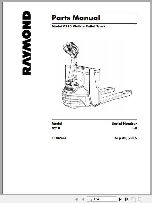 Raymond Walkie Pallet Truck 8210 Schematics Diagram Part Maintenance Manual 1