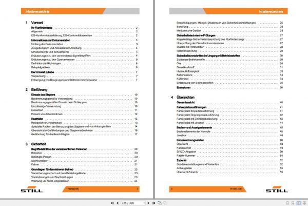 Still Diesel Forklift R70 16 R70 18 R70 20 7094 7096 User Manual DE 2