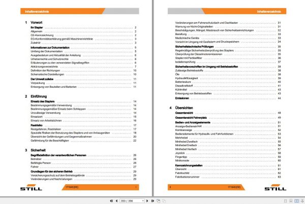 Still Diesel Forklift R70 40 R70 45 R70 50 7071 7073 User Manual DE 2 1
