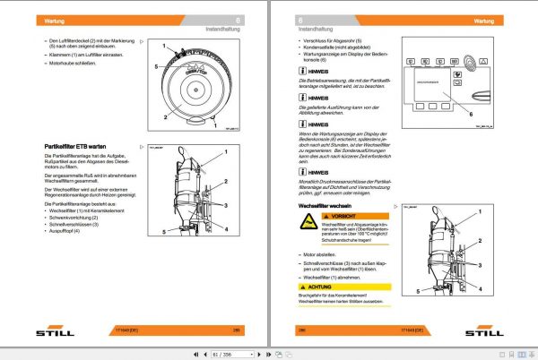 Still Diesel Forklift R70 40 R70 45 R70 50 7071 7073 User Manual DE 3 1