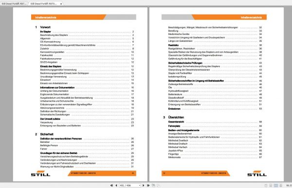 Still Diesel Forklift RX70 25 RX70 30 RX70 35 7381 7384 7389 7390 User Manual DE 2