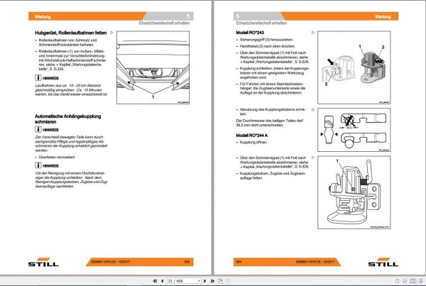 Still Diesel Forklift RX70 60 RX70 70 RX70 80 with SCR 7341 7344 User Manual DE 3