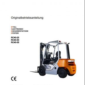 Still Diesel LPG Forklift RC40 25 RC40 30 RC40 35 4051 4052 4053 User Manual DE 1