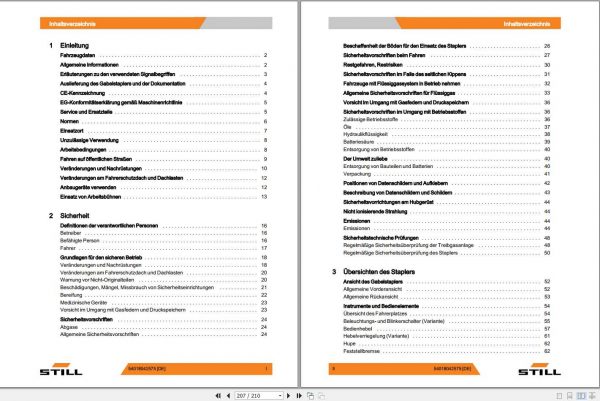 Still Diesel LPG Forklift RC40 25 RC40 30 RC40 35 4054 4055 4056 User Manual DE 2