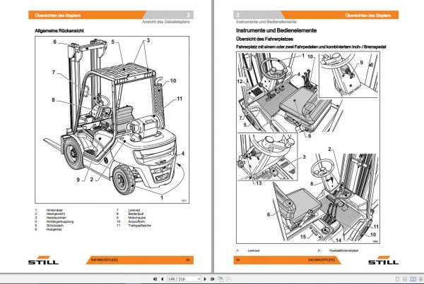 Still Diesel LPG Forklift RC40 25 RC40 30 RC40 35 4054 4055 4056 User Manual DE 3