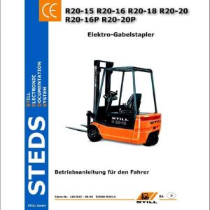Still Electric Forklift R20 15 R20 20P R20 2008 2014 User Manual DE 1