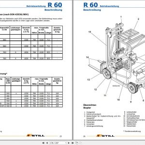 Still Electric Forklift R60 22i R60 25i R60 30i R6036 R6039 User Manual DE 3