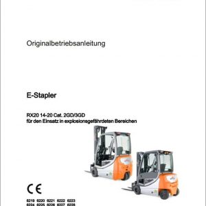 Still Electric Forklift RX 20 14 20 Cat.2GD 3GD 6219 6231 User Manual DE 1