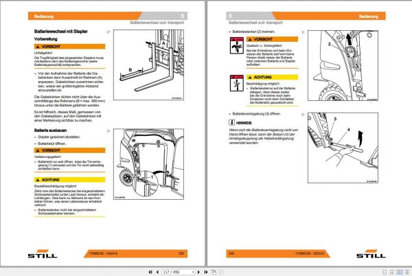 Still Electric Forklift RX20 14 15 16 18 20 6211 6217 User Manual DE 3