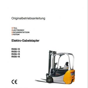 Still Electric Forklift RX50 10 13 15 16 5051 5055 User Manual DE 1