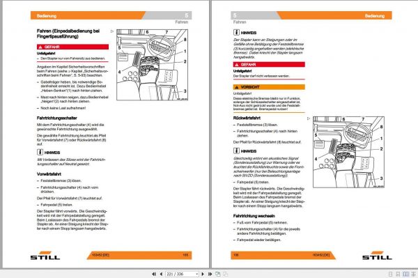Still Electric Forklift RX50 10 13 15 16 5051 5055 User Manual DE 3