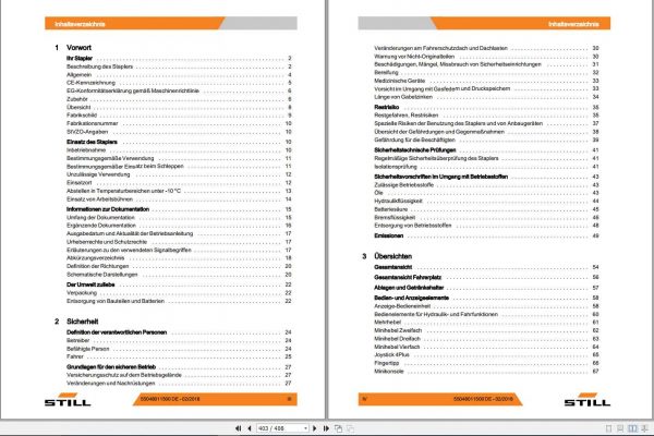 Still Electric Forklift RX50 10 13 15 16 5060 5066 User Manual DE 2