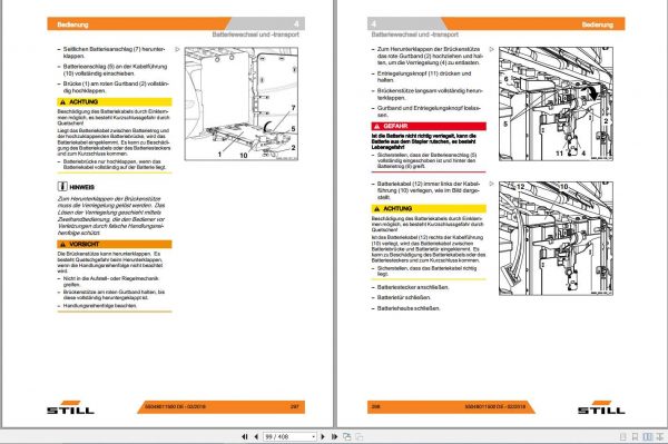 Still Electric Forklift RX50 10 13 15 16 5060 5066 User Manual DE 3