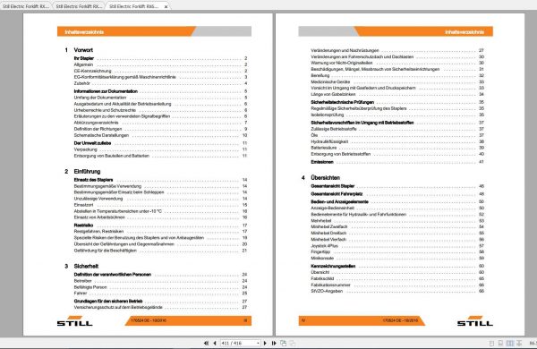 Still Electric Forklift RX60 16 RX60 18 RX60 20 6311 6313 6315 User Manual DE 3