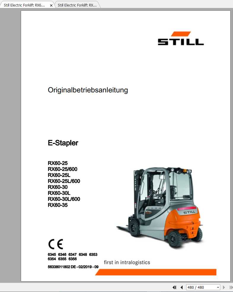 Still Electric Forklift RX60 25 RX60 30 RX60 35 6345 6348 6353 6356 still-electric-forklift-rx60-25-rx60-30-rx60-35-6345-6348-6353-6356
