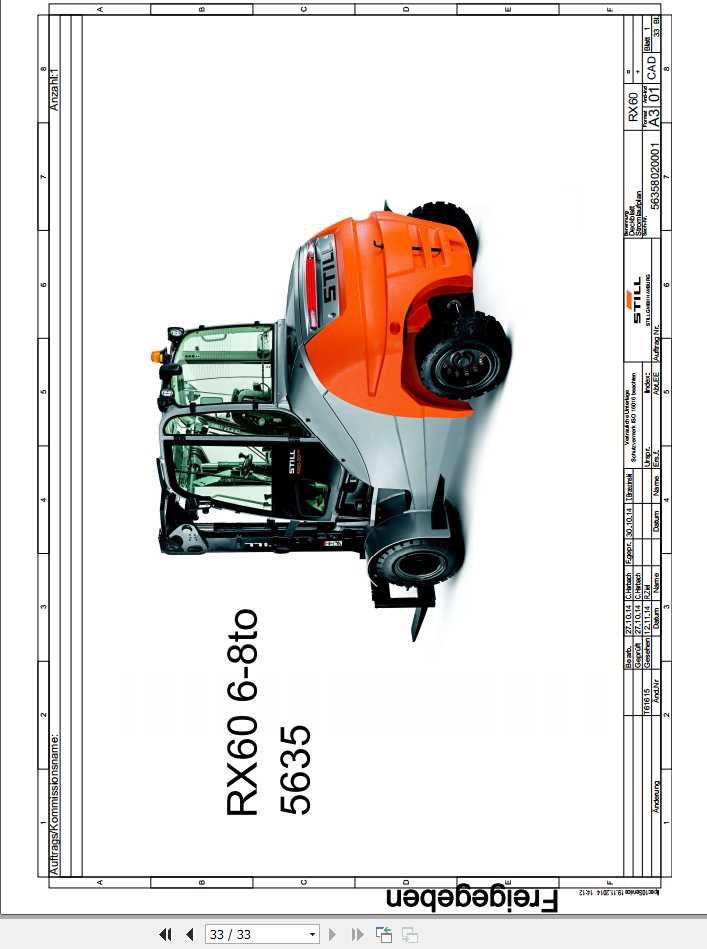 Still Electric Forklift RX60 6 8to Electrical Hydraulic Schematic DE 1
