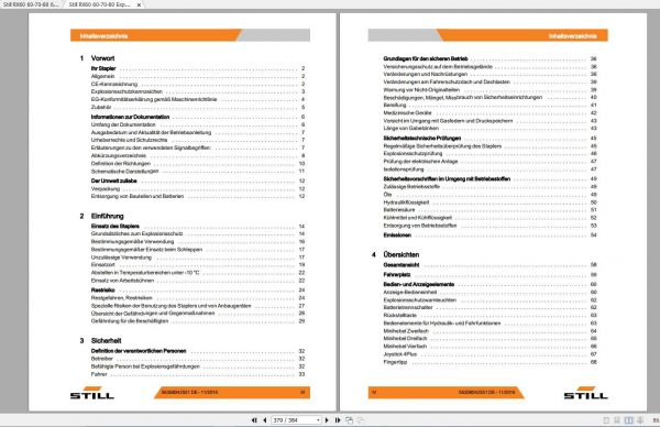 Still Electric Forklift RX60 60 RX60 70 RX60 80 6341 6344 User Manual DE 2