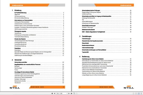 Still Electric Pallet Truck ECH12 Operating Manual DE 2