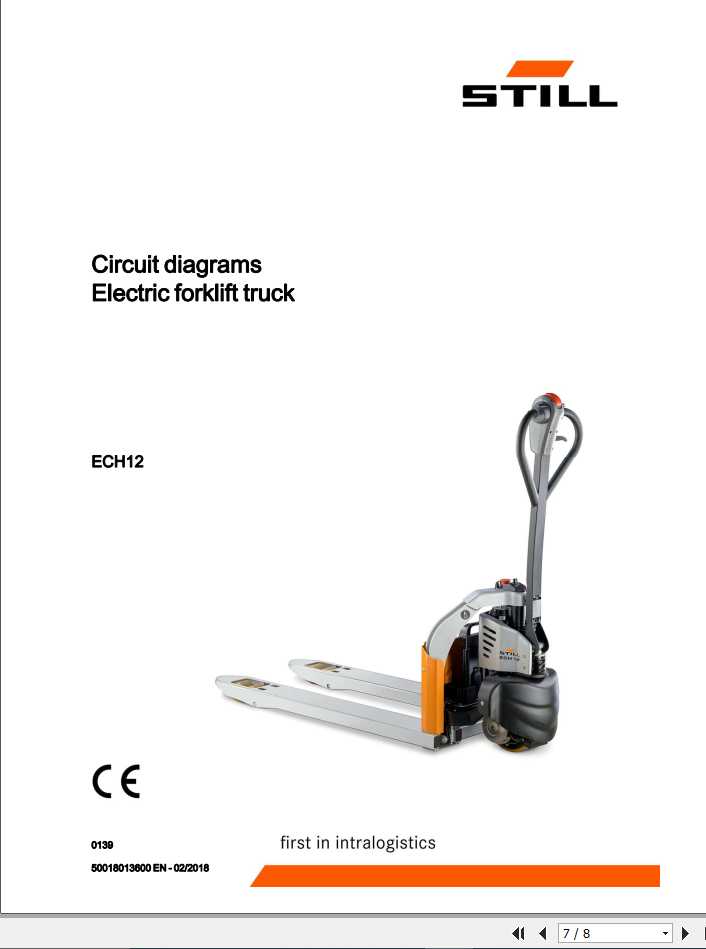 Still Electric Pallet Truck ECH12 Schematic Diagrams DE 1