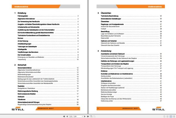 Still Electric Pallet Truck EXD S 20 0282 Operating Manuals DE 2