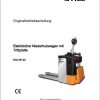 Still Electric Pallet Truck with step plate ECU SF 20 Operating Manual DE 1