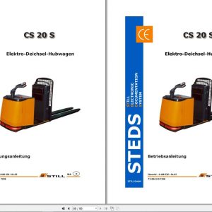 Still Electric Pedestrian Pallet Truck CS 20 S Operating Maintenance Manual DE 1