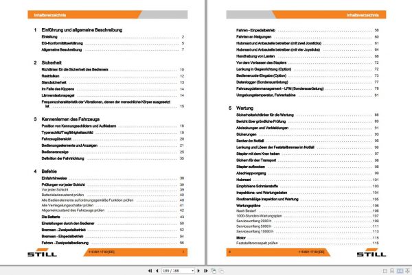 Still Electric Reach Truck FM SE14 FM SE16 FM SE20 1890 1892 Operating Manual DE 2