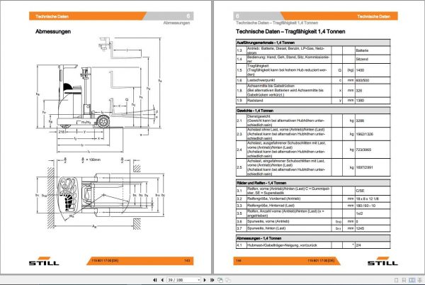Still Electric Reach Truck FM SE14 FM SE16 FM SE20 1890 1892 Operating Manual DE 3