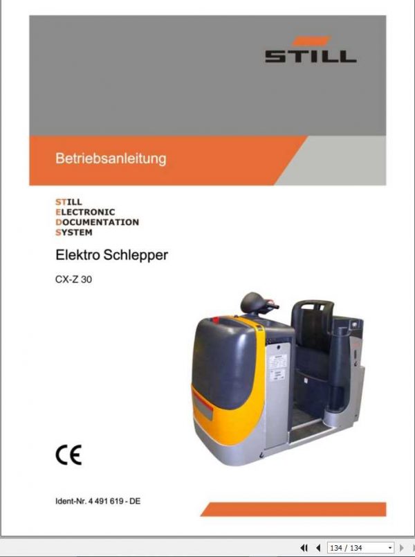 Still Electric Tractor CX Z30 Operating Manual DE 1