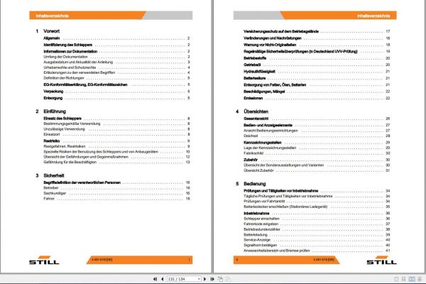 Still Electric Tractor CX Z30 Operating Manual DE 2