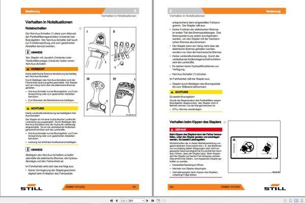 Still Forklift RX70 30 RX70 35 RX70H with Hydrid Energy Storage System User Manual DE 3