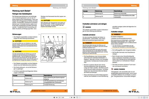 Still Horizontal Order Picker CX CXM CXS CXD CXH 1063 1064 1065 1069 1071 User Manual DE 3