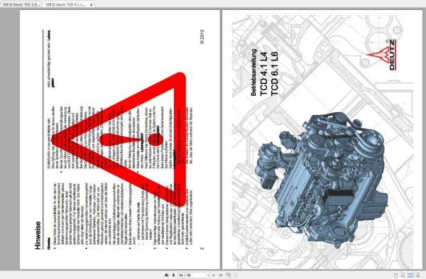 Still IC Deutz Engines TCD 2.9 L04 TCD 4.1 L04 interim Operating Manuals DE 2