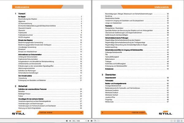Still LPG Forklift RX70 16 RX70 18 RX70 20 7314 7316 User Manual DE 2