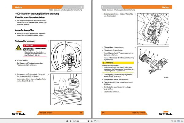 Still LPG Forklift RX70 16 RX70 18 RX70 20 7314 7316 User Manual DE 3