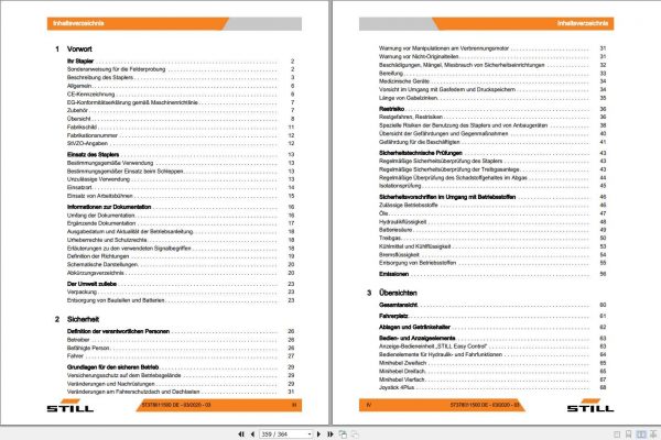 Still LPG Forklift RX70 20 35 STILL Driver Line Step B 7400 7405 User Manual DE 2