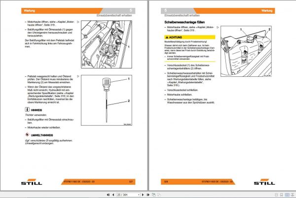 Still LPG Forklift RX70 20 35 STILL Driver Line Step B 7400 7405 User Manual DE 3