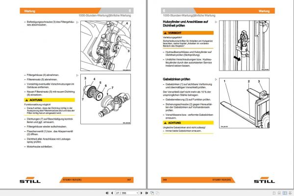 Still LPG Forklift RX70 22 RX70 25 RX70 30 RX70 35 Facelift 2015 7365 7368 User Manual DE 3