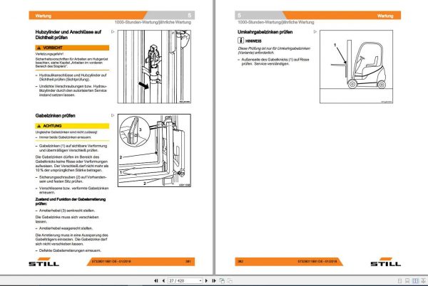 Still LPG Forklift RX70 25 RX70 30 RX70 35 7306 7309 User Manual DE 3