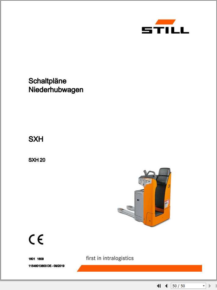 Still Low Lift Platform Truck SXH 20 Electrical & Hydraulic Schematic DE