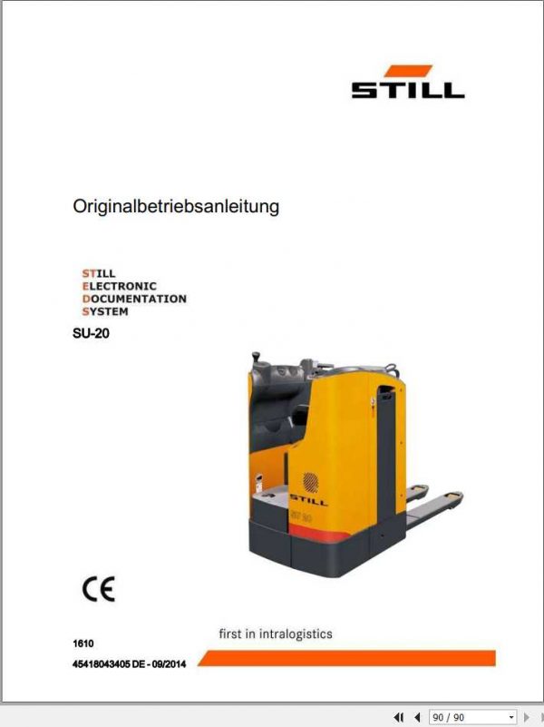 Still Low Liift Platfrom SD20 Operating Manual DE 1