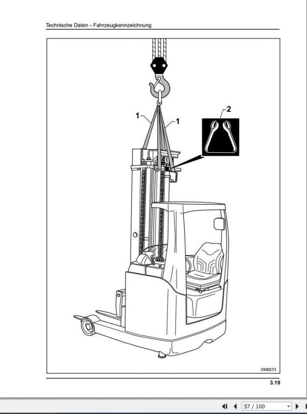 Still OM Pimespo Electric Reach Truck THESI Use Maintenance Manual DE 3