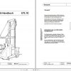 Still OM Pimespo Electric Side Loader Forklift ETL10 Workshop Manual DE 1
