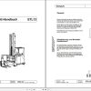 Still OM Pimespo Electric Side Loader Forklift ETL13 Workshop Manual DE 1