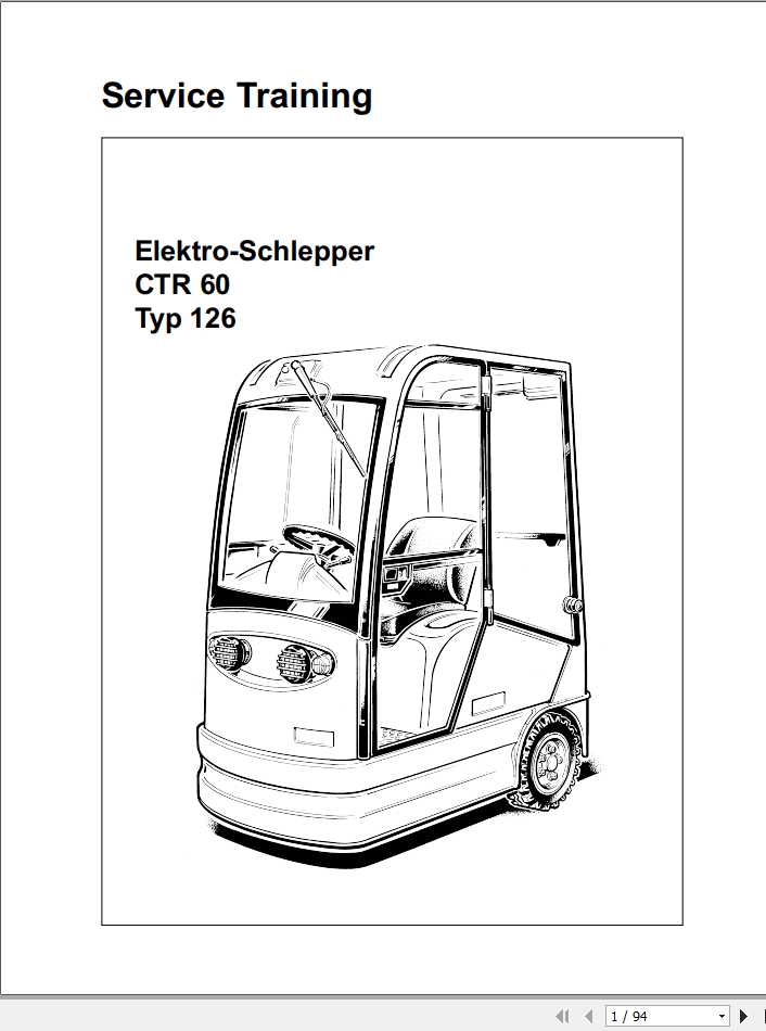 Still OM Pimespo Electric Tow Tractor CTR 60 Typ 126 Service Training DE 1